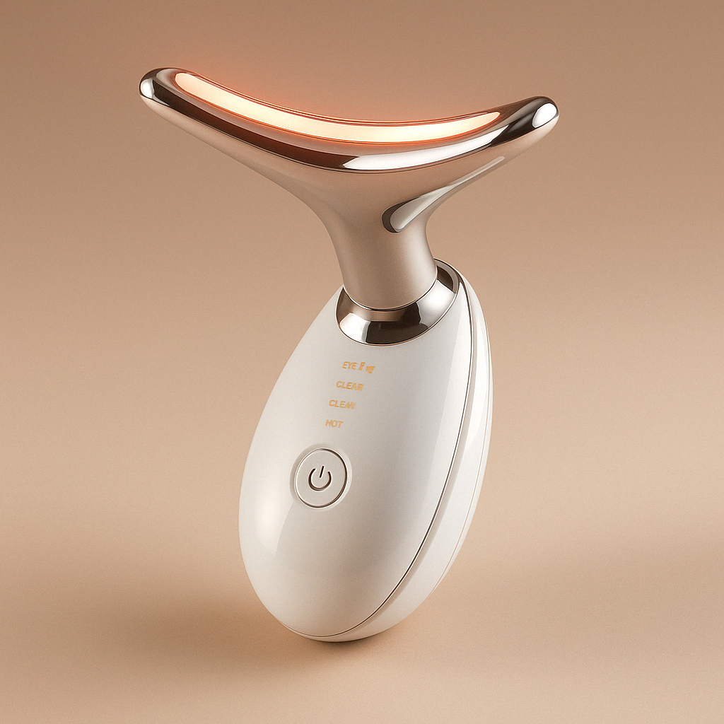 MASAJEADOR FACIAL Y CUELLO CON LUZ LED